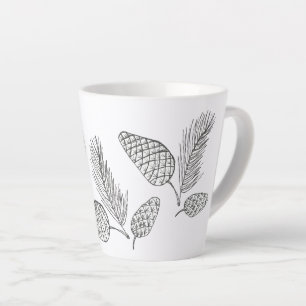 Caneca De Café Latte Lata de Pine Cone