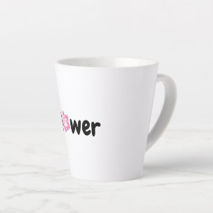 Caneca De Café Latte Lata Flor