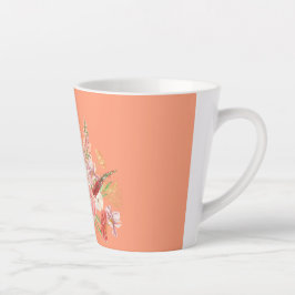 Caneca De Café Latte Lata Flor
