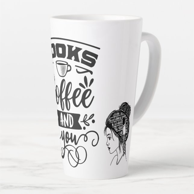 Caneca De Café Latte Lata Grande (Ângulo direito)