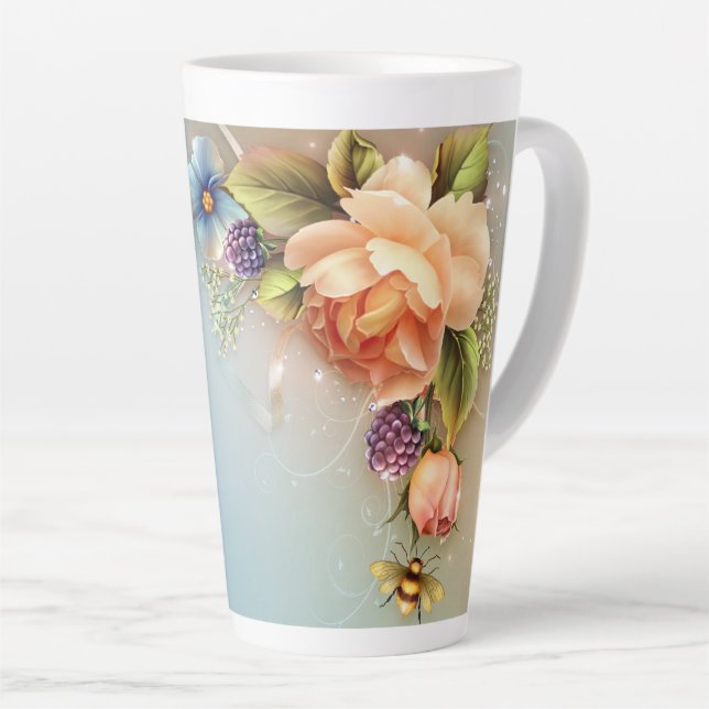 Caneca De Café Latte Lata Grande (Ângulo direito)