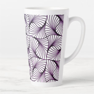 Caneca De Café Latte Lata grande de 17 oz com torção roxa