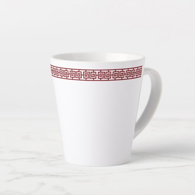 Caneca De Café Latte Lata-lata da fronteira chinesa (Ângulo direito)