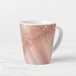 Caneca De Café Latte Lata Lata do Pastel com Lítio Dourada rosa