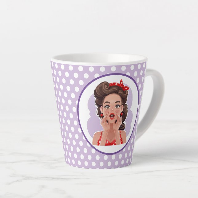 Caneca De Café Latte Lata-Lata-Lata (Ângulo direito)