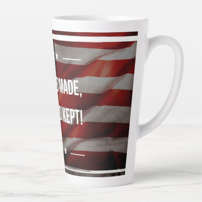 Caneca De Café Latte Lata Patriótica (Direita)