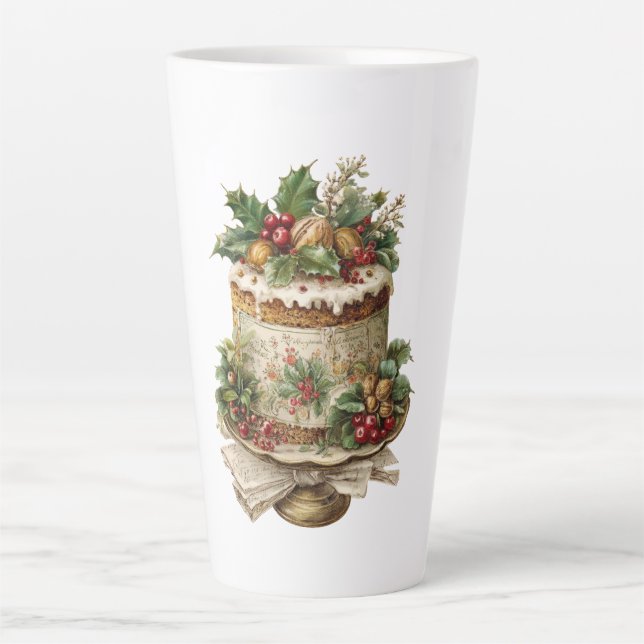 Caneca De Café Latte Latão de Natal Festivo para Adultos (Frente)