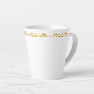 Caneca De Café Latte Latência de Deslocamento Dourado