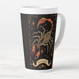 Caneca De Café Latte Latim Latim Scorpio Celestial Arte Zodiac