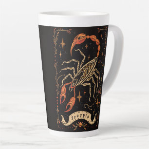 Caneca De Café Latte Latim Latim Scorpio Celestial Arte Zodiac