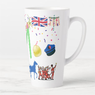 Caneca De Café Latte Latite/Café Mugs - Celebração do Dia do Trabalho