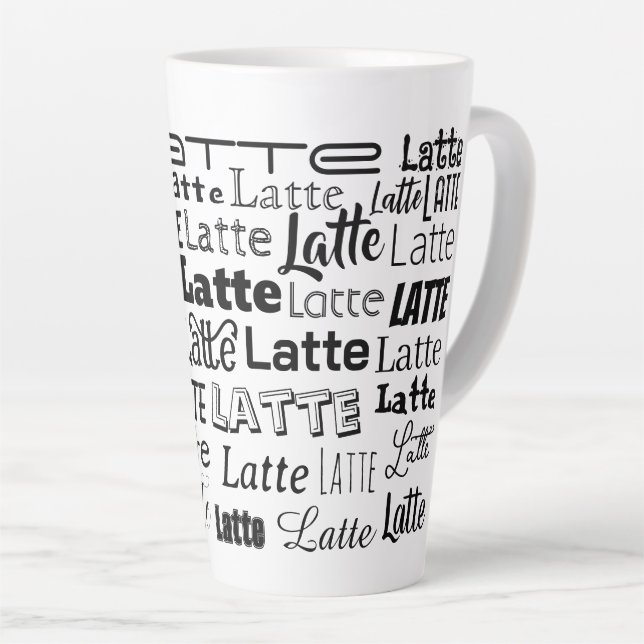 Caneca De Café Latte Latte (Ângulo direito)