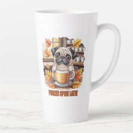 Caneca De Café Latte Latte de Tempero de Abóbora – Design de Café de Pu