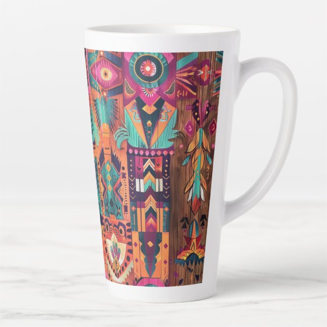 Caneca De Café Latte Latte do Império do Sol - Sapphire Eetéreo (Direita)