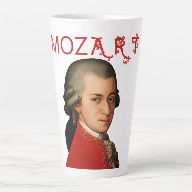 Caneca De Café Latte Latte do mozART (Frente)