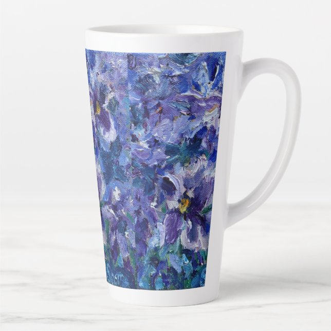 Caneca De Café Latte Latte Mug, 17oz, com recurso roxo (Direita)
