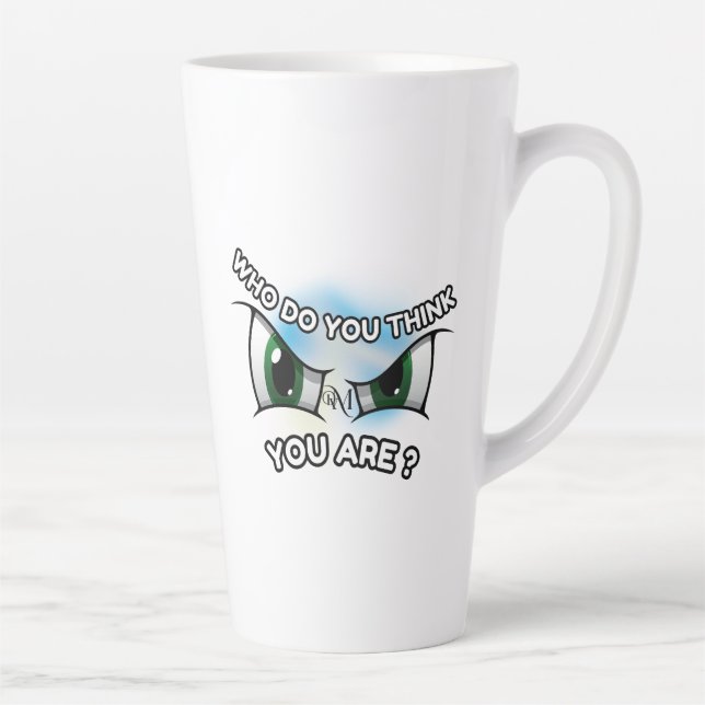 Caneca De Café Latte Latte Mug 17oz: Quem Você Acha? (Direita)