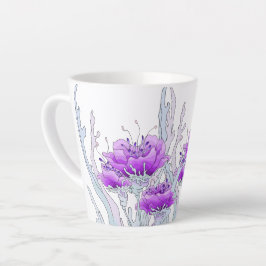 Caneca De Café Latte Latte Mug "Bonito Roxo"