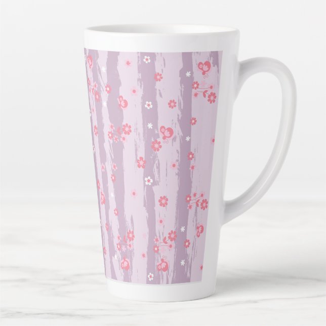 Caneca De Café Latte Latte Mug – Butterfly Garden (Direita)