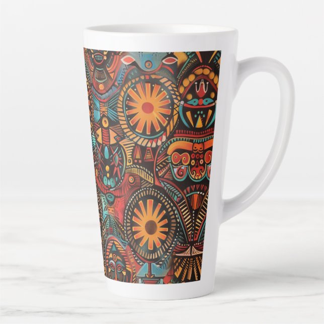 Caneca De Café Latte Latte Mug Ceruliano "Imprint Ancestral do Eterno" (Direita)