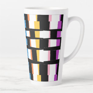 Caneca De Café Latte Latte Mug CHUNKY SQUARES ART DESIGN