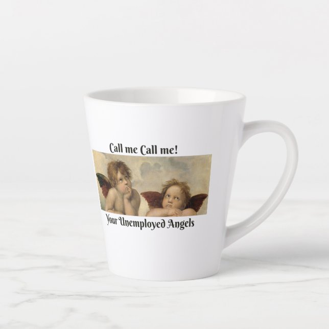 Caneca De Café Latte Latte Mug com Angels Guardiães (Direita)