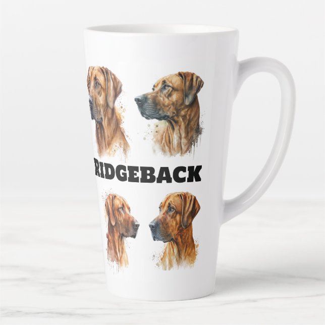 Caneca De Café Latte Latte Mug com Motivo Ridgeback Ridgeback (Direita)