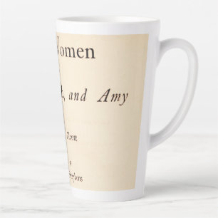 Caneca De Café Latte Latte Mug com página de colheita da Little Women