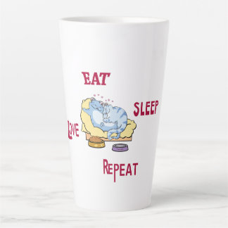 Caneca De Café Latte Latte Mug Coma Sono Amor Repetir Gatos
