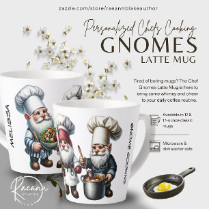 Caneca De Café Latte Latte Mug "Cozinhar Gnome"