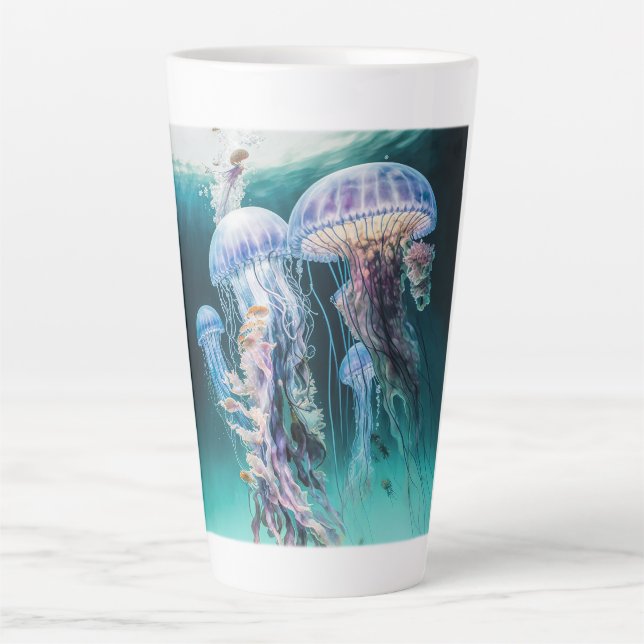 Caneca De Café Latte Latte Mug de Água-Viva (Frente)