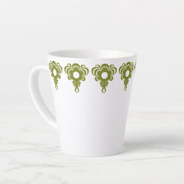 Caneca De Café Latte Latte Mug em Simplicidade Retroativa 2 - Olive