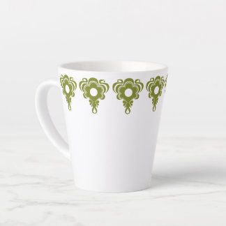 Caneca De Café Latte Latte Mug em Simplicidade Retroativa 2 - Olive