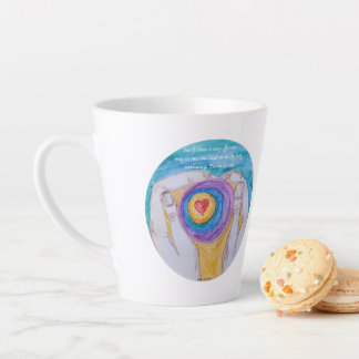 Caneca De Café Latte LATTE MUG Heart in Hands Circle PS139:24 blkfont