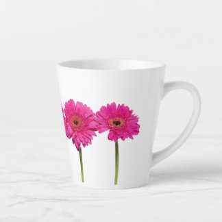 Caneca De Café Latte Latte Mug Pink Gerbera Daisies