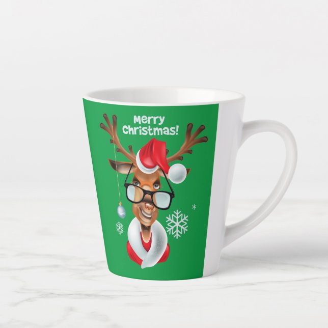 Caneca De Café Latte Latte Mug Reindeer Christmas  (Direita)
