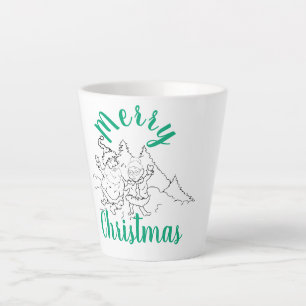 Caneca De Café Latte Latte Mug ; Sr. e Sra. Claus