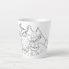 Caneca De Café Latte Latte Mug ; Sr. e Sra. Claus