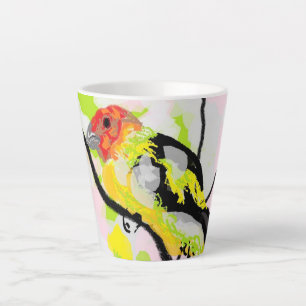 Caneca De Café Latte Latte Mug : Tanagers Bird Of Oregon