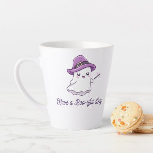 Caneca De Café Latte LATTE MUG - Tenha um Dia de Boo-ti-cheio