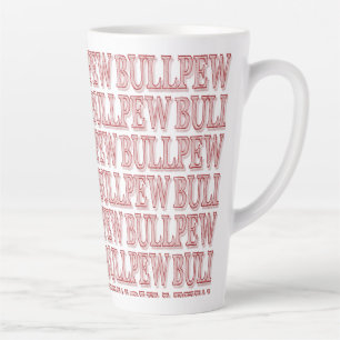 Caneca De Café Latte Latte Mug Vermelho "BULLPEW"
