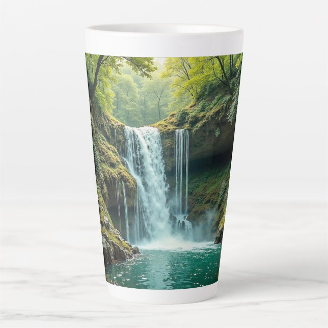 Caneca De Café Latte Latte Mug (Waterfall) (Frente)