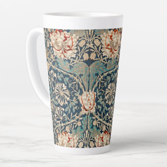 CANECA DE CAFÉ LATTE LATTE MUG : WILLIAM MORRIS : HONEYSUCKLE (Ângulo esquerdo)
