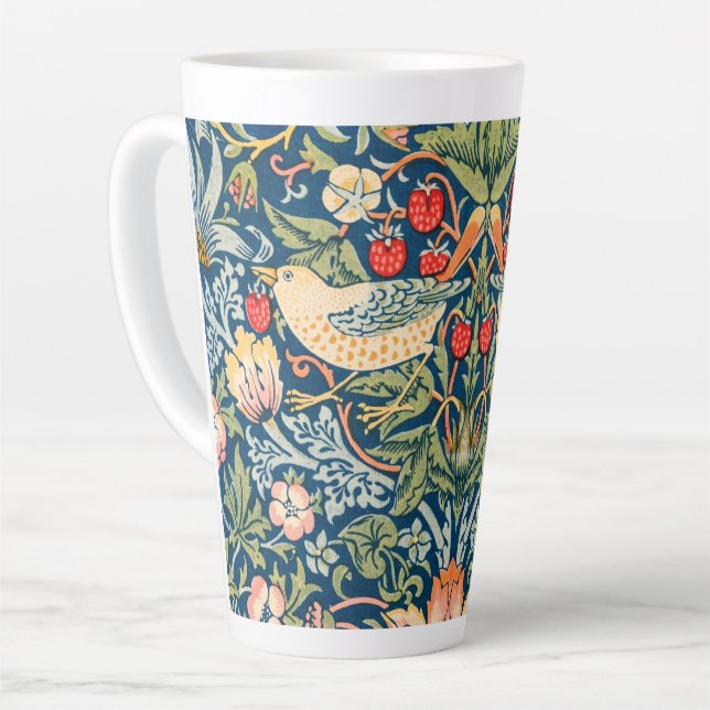 CANECA DE CAFÉ LATTE LATTE MUG: WILLIAM MORRIS : PALAVRAS DE MORTE (Ângulo esquerdo)