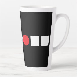 Caneca De Café Latte Latte - White Square - Red Dot