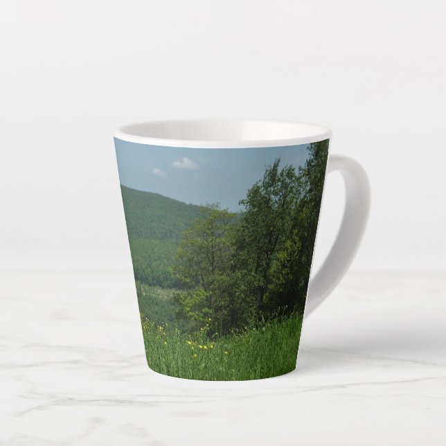 Caneca De Café Latte Laurel Highlands Pennsylvania Summer Photoics (Ângulo direito)