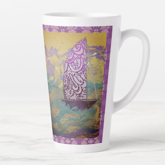 Caneca De Café Latte Lavanda (Direita)