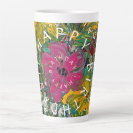 Caneca De Café Latte Lavanya Birthday
