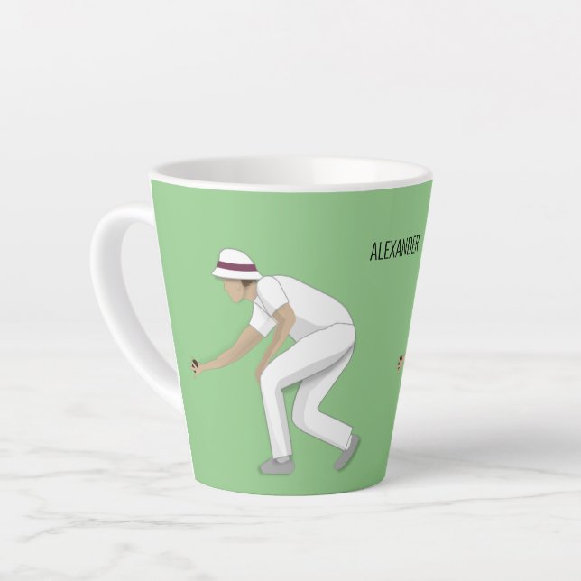 Caneca De Café Latte Lawn Bowls (Ângulo esquerdo)