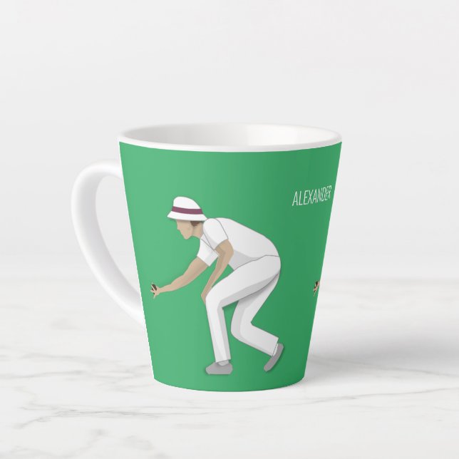 Caneca De Café Latte Lawn Bowls (Ângulo esquerdo)
